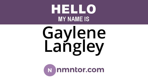 Gaylene Langley