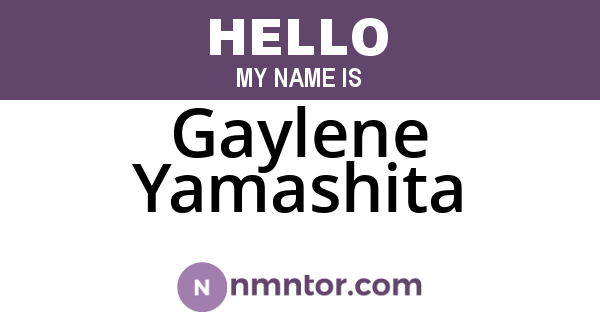Gaylene Yamashita