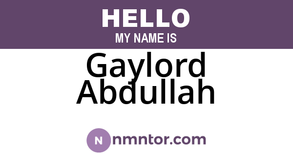 Gaylord Abdullah