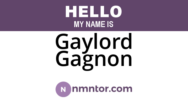 Gaylord Gagnon