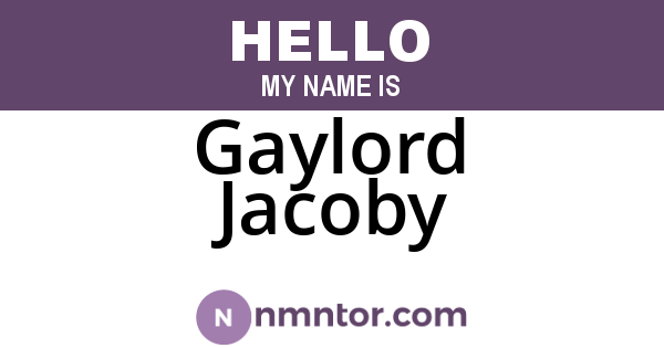 Gaylord Jacoby