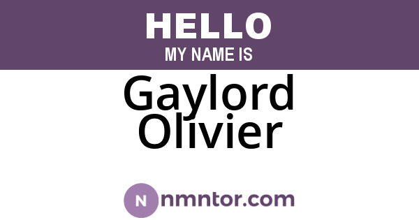 Gaylord Olivier