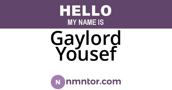 Gaylord Yousef