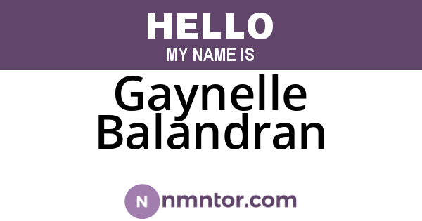 Gaynelle Balandran