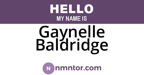 Gaynelle Baldridge