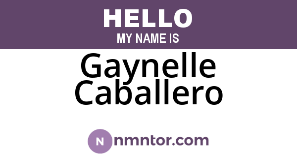 Gaynelle Caballero