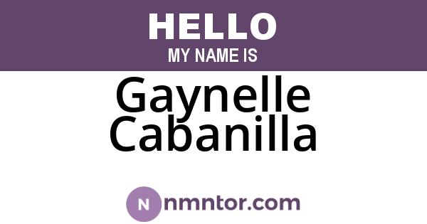 Gaynelle Cabanilla