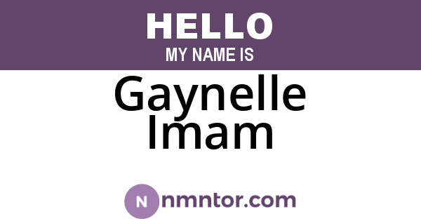 Gaynelle Imam