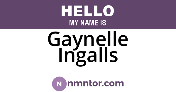 Gaynelle Ingalls