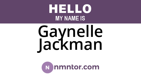 Gaynelle Jackman