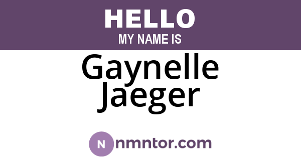 Gaynelle Jaeger