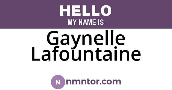 Gaynelle Lafountaine