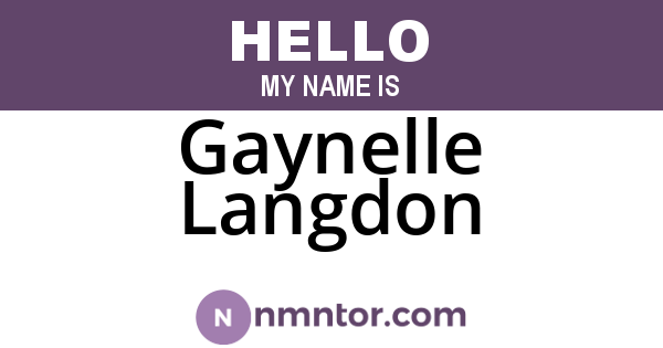 Gaynelle Langdon