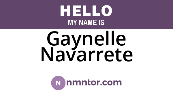 Gaynelle Navarrete