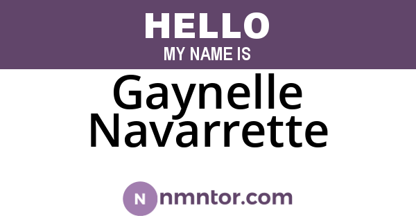 Gaynelle Navarrette