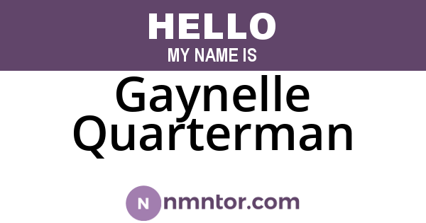 Gaynelle Quarterman