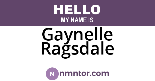 Gaynelle Ragsdale