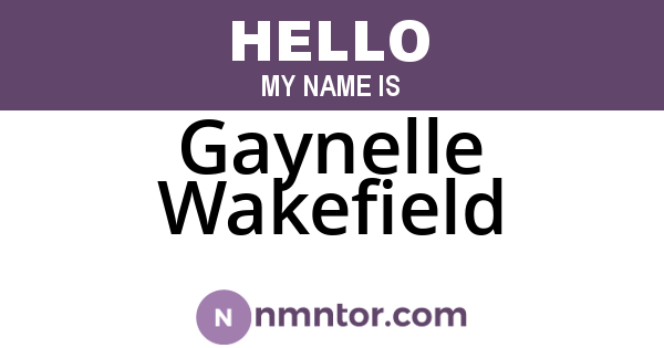 Gaynelle Wakefield