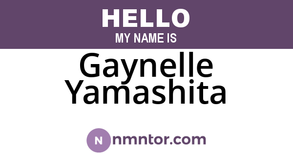 Gaynelle Yamashita