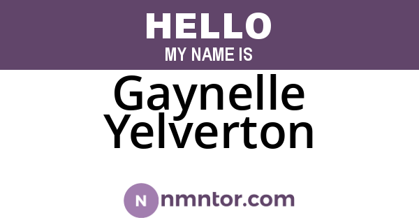 Gaynelle Yelverton