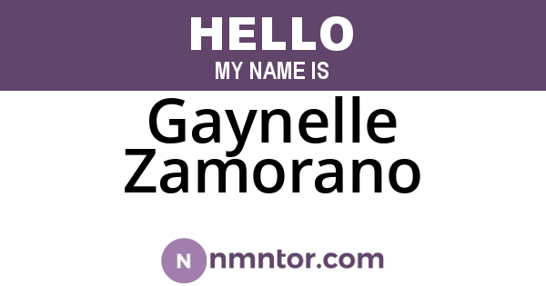 Gaynelle Zamorano