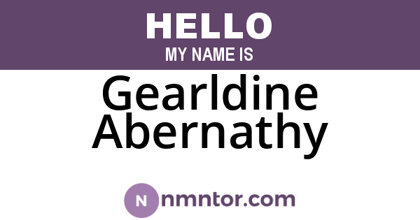 Gearldine Abernathy