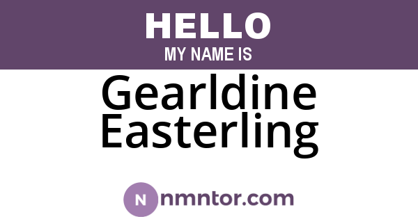 Gearldine Easterling