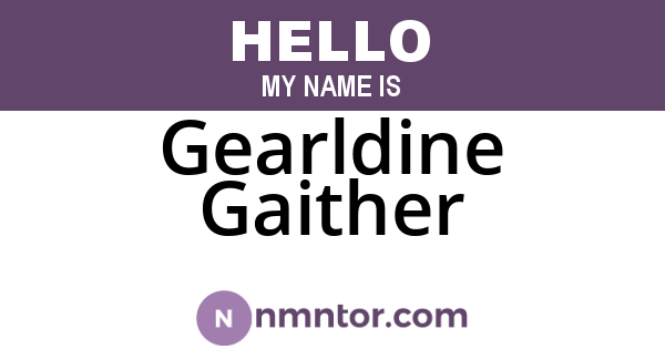 Gearldine Gaither