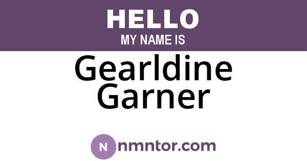 Gearldine Garner