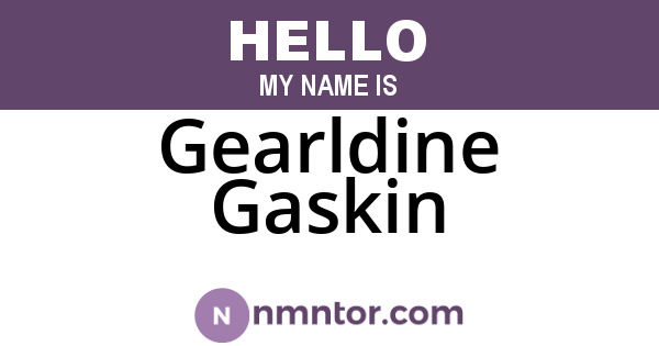 Gearldine Gaskin