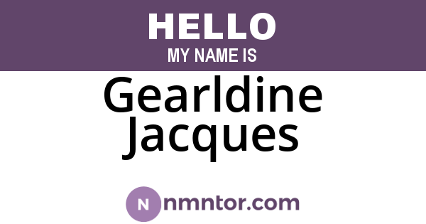 Gearldine Jacques
