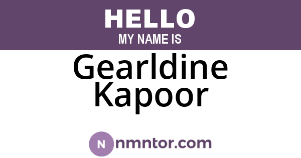Gearldine Kapoor