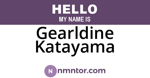 Gearldine Katayama