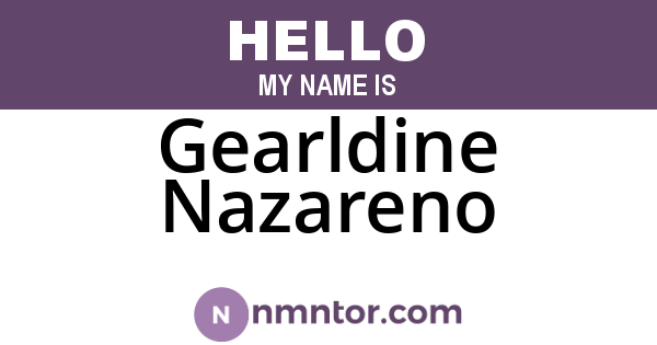 Gearldine Nazareno
