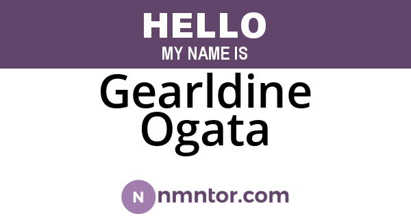 Gearldine Ogata