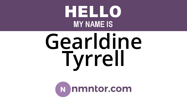 Gearldine Tyrrell