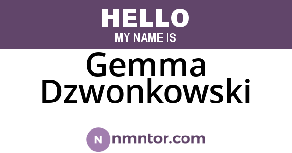 Gemma Dzwonkowski