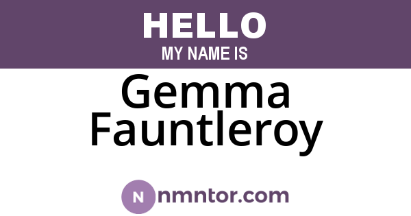 Gemma Fauntleroy
