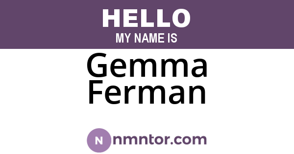 Gemma Ferman