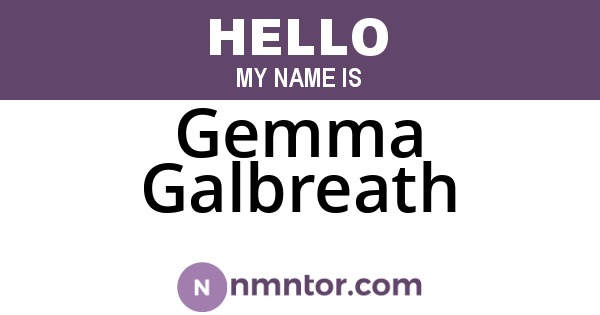 Gemma Galbreath