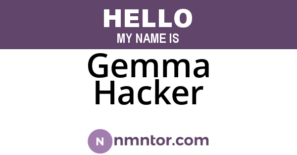 Gemma Hacker