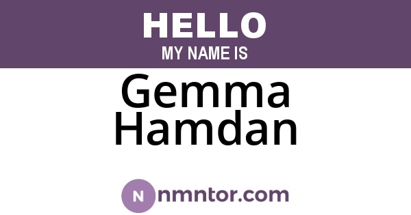 Gemma Hamdan