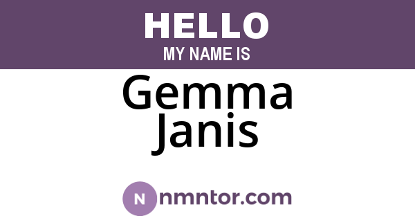 Gemma Janis