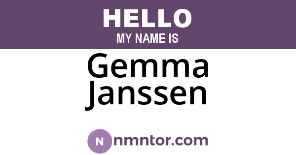 Gemma Janssen