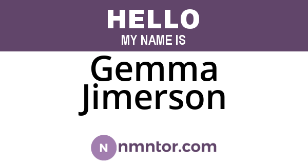 Gemma Jimerson