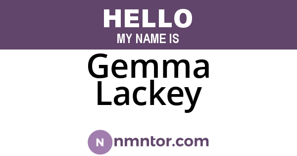Gemma Lackey
