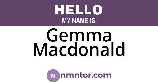 Gemma Macdonald