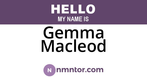 Gemma Macleod