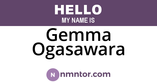 Gemma Ogasawara