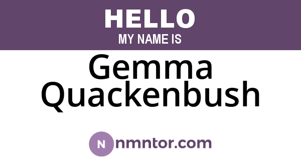 Gemma Quackenbush